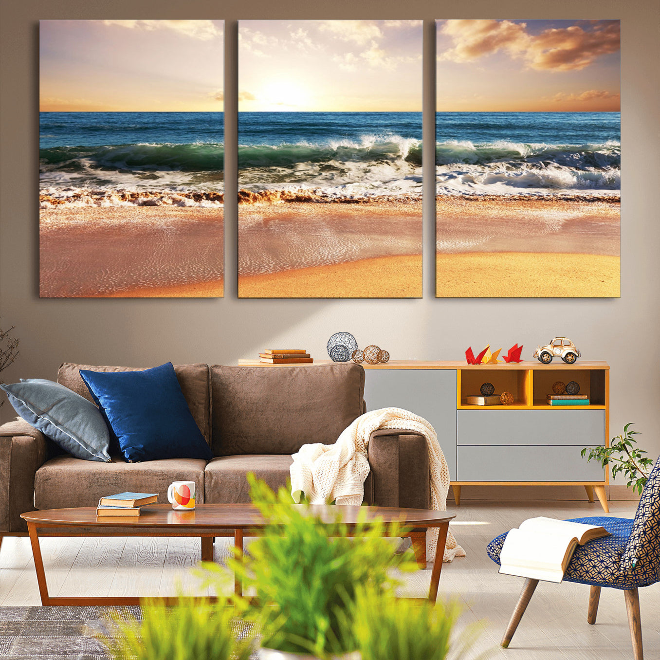 -Serene Beach Path Canvas Art, Giclee Canvas Print with Gallery Wrap, Coastal Sand Dunes Wall Art