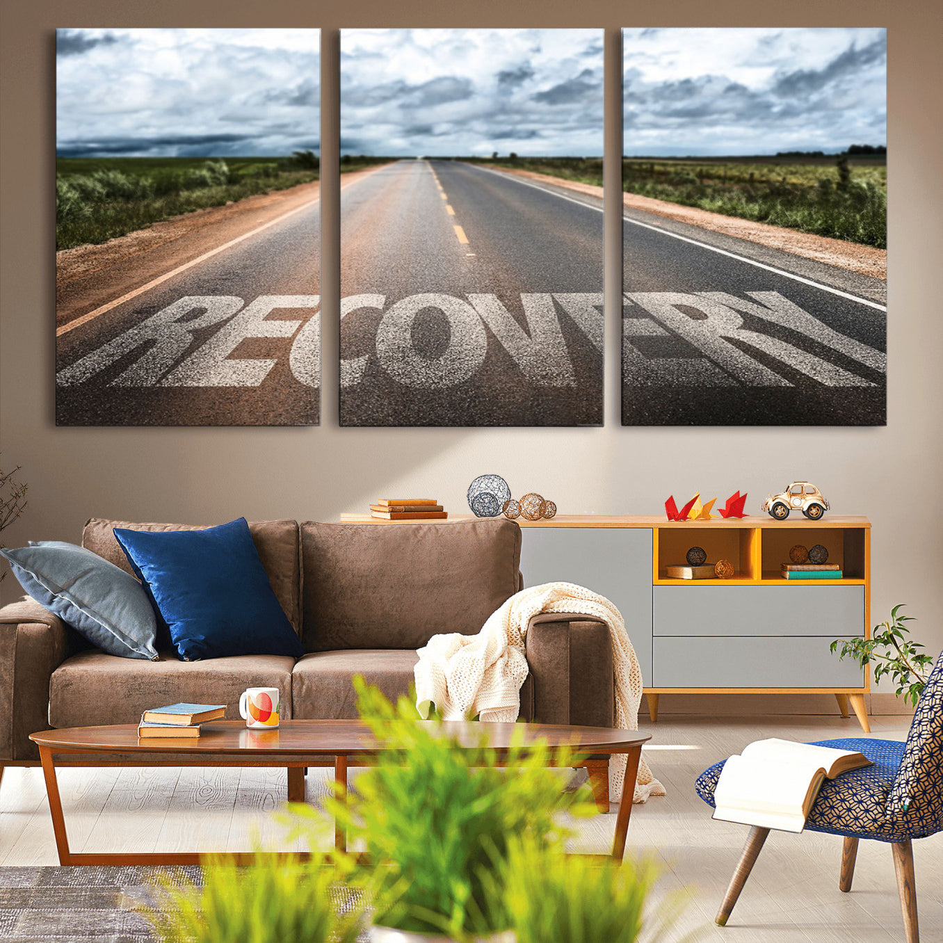 50743-MGV-CV-36X24-Recovery Road Wall Art Canvas Print