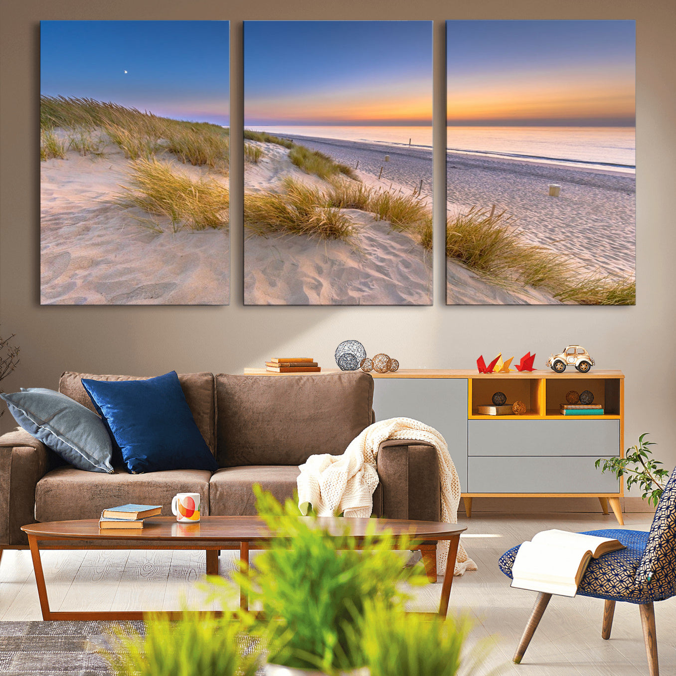 -Sunrise On The Beach Wall Art Canvas Print
