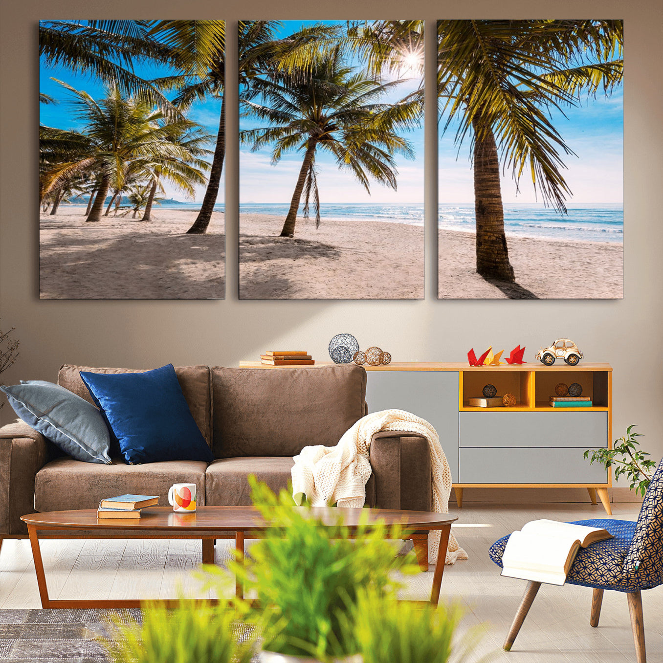 98175-MGV-CV-36X24-Palm Beach Tropical Island Wall Art Canvas Print