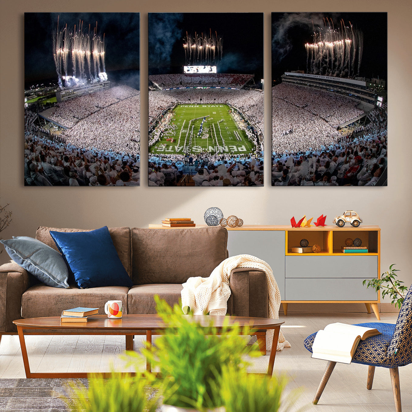 -Penn Stadium Football Wall Art Canvas Print, Pennsylvania University Football Stadium