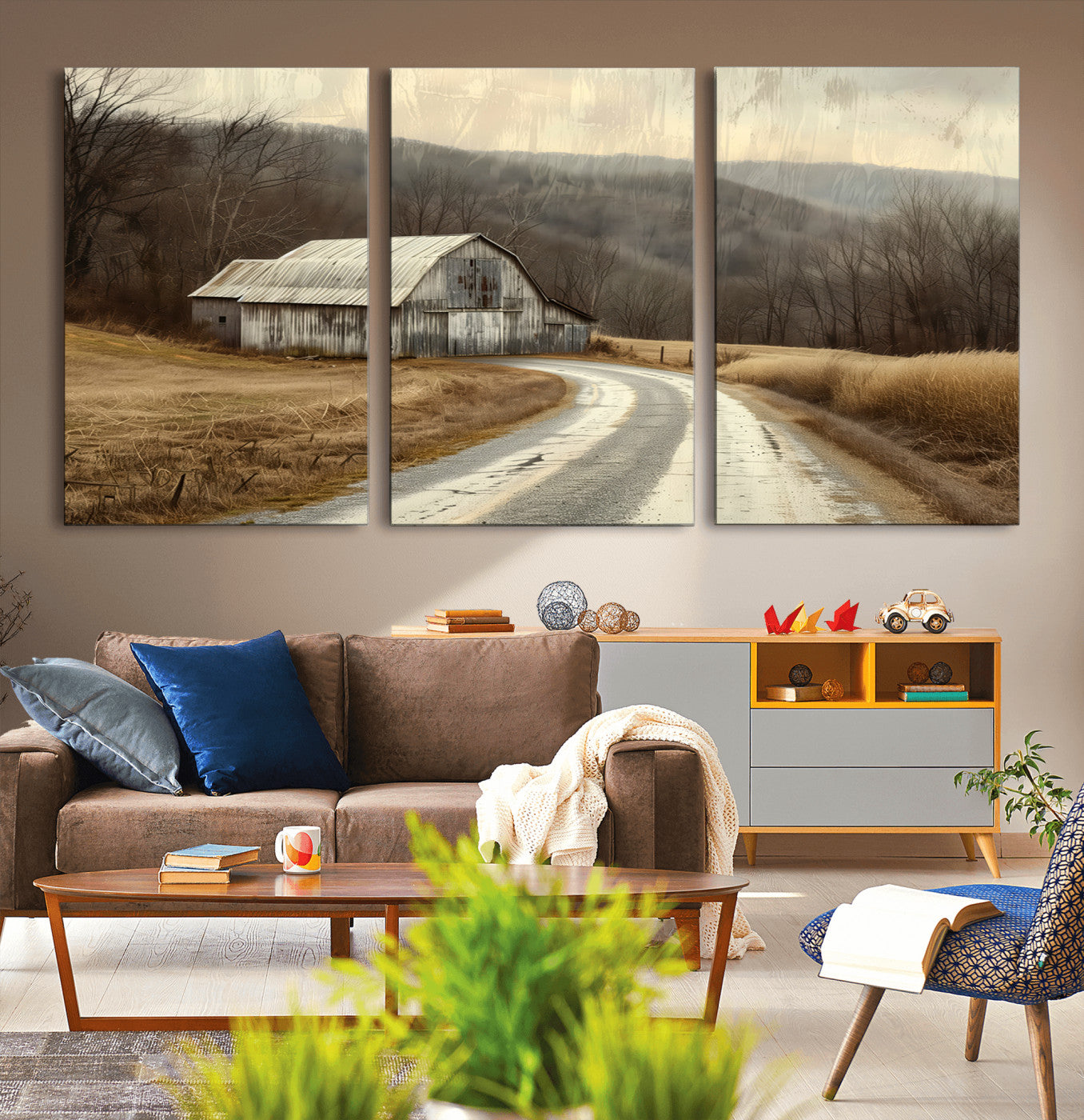 10376-MGV-CV-36X24-Vintage Barn for Farmhouse Wall Decor Canvas Print