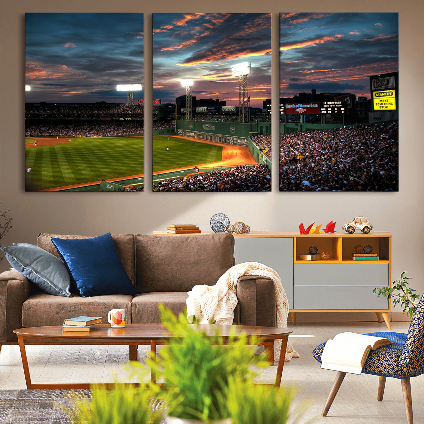 -Fenway Park Wall Art Canvas Print | Large Baseball Stadium Canvas Print for Boston Red Sox Fans |