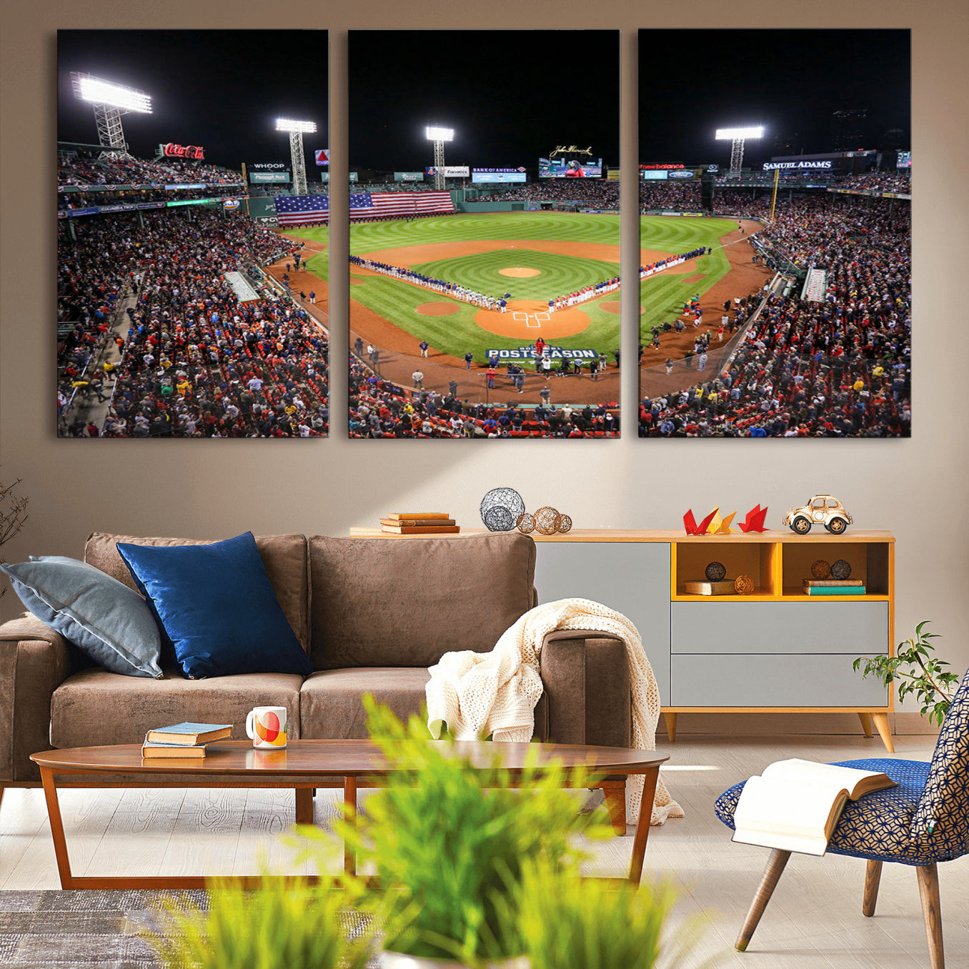 47365-MGV-CV-36X24-Fenway Park Wall Art Canvas Print | Large Baseball Stadium Canvas Print for Boston Red Sox Fans |