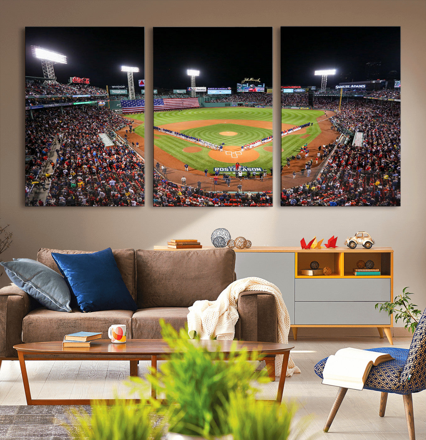 47365-MGV-CV-36X24-Fenway Park Wall Art Canvas Print | Large Baseball Stadium Canvas Print for Boston Red Sox Fans |