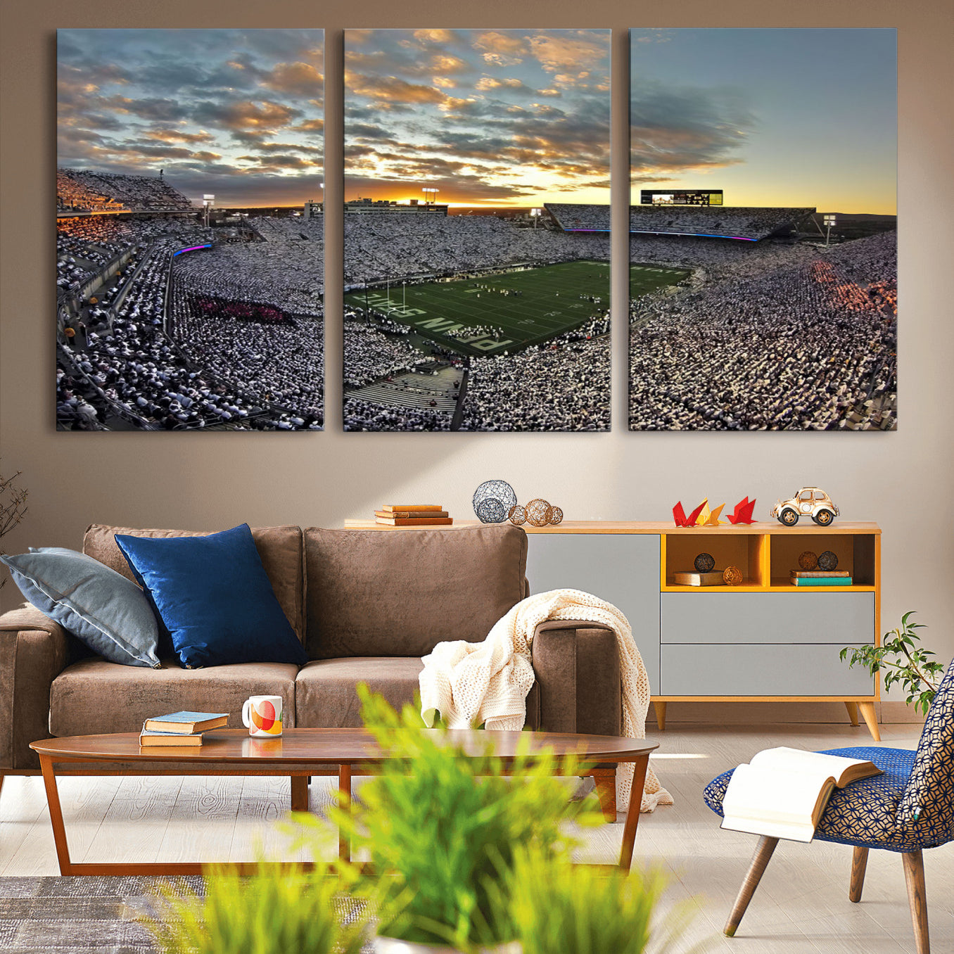 -Beaver Stadium Wall Art - Penn State Stadium Wall Art | Penn Nittany Lions Football Match for Sport