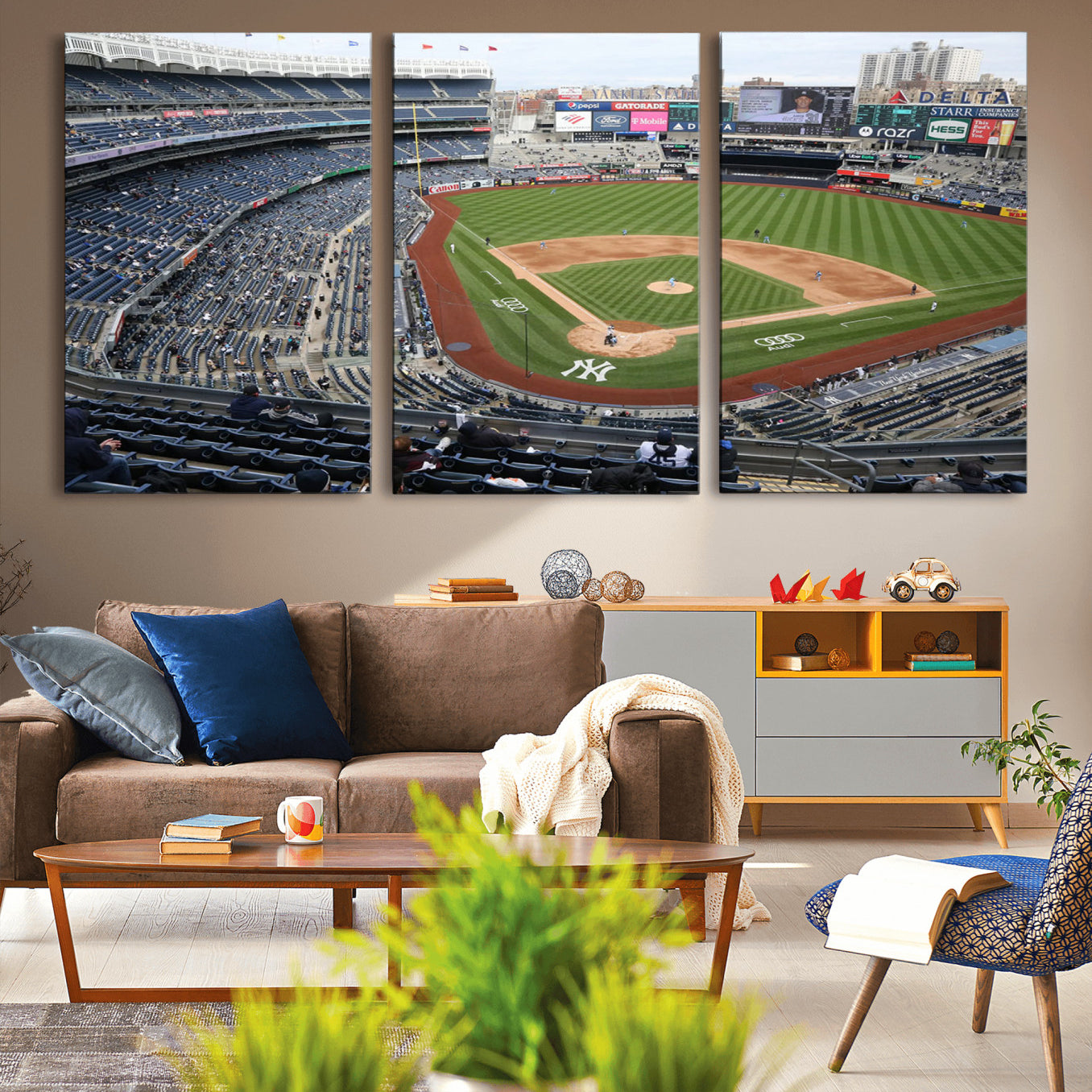 -New York Yankees Baseball Team Print - Yankee Stadium Wall Art Canvas Print