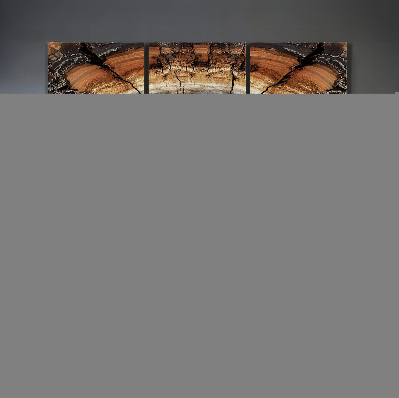 15184146-MGV-CV-36X24 - Tree Rings Wall Art Canvas Print, Framed Wood Texture Art Picture Print, Rustic Pattern Perfect Rustic Organic Decor Artwork