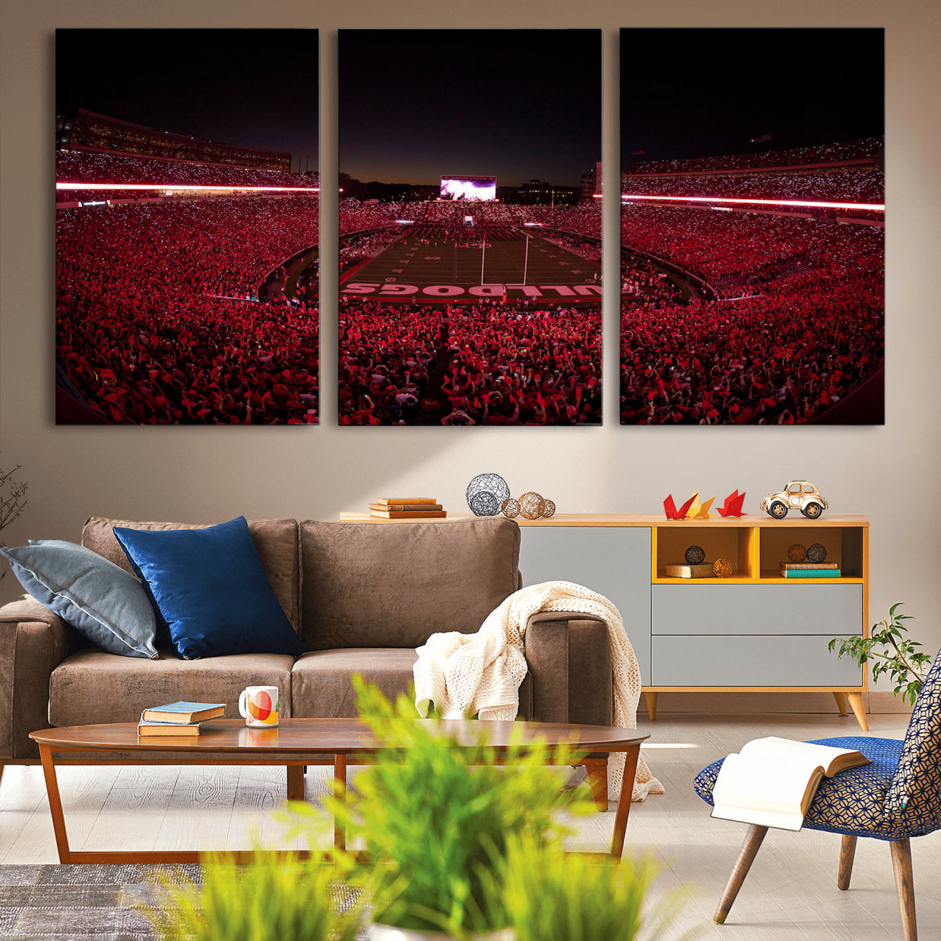 38331045-MGV-CV-36X24-Dooley Stadium Wall Art, Sports Arena Canvas Print, Dooley Field Sanford Stadium Artwork for Home, Office