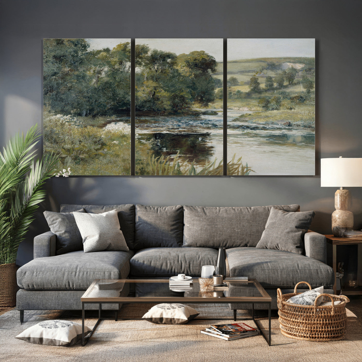 63256010-MGV-CV-36X24 - Edward Mitchell Bannister Streamside Wall Art Canvas Print