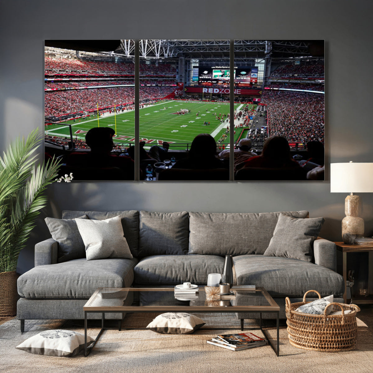 84196298-MGV-CV-36X24 - State Farm Stadium Canvas Wall Art, Arizona Cardinals Football Stadium Print, Glendale NFL Arena Photography Artwork