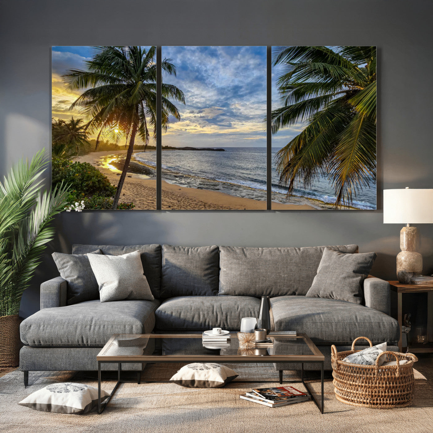 40002010-MGV-CV-36X24 - Mar Chiquita Beach Puerto Rico Canvas Wall Art, Manati Caribbean Coastal Photography Print, Tropical Ocean Sunset Decor