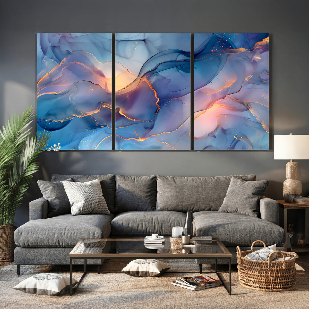 13710509-MGV-CV-36X24 - Colorful Abstract Canvas Wall Art Print, Vibrant Popup Color Art Print