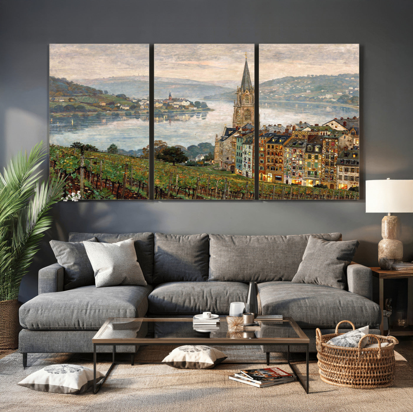 62626662-MGV-CV-36X24 - Mosel City Mosel River by Nicolai Astudin Wall Art Canvas Print