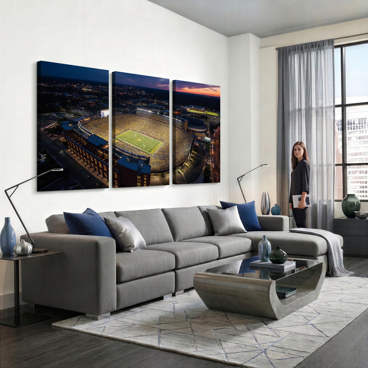 61127284-MGV-CV-36X24 - Stadium Wall Art Canvas Print