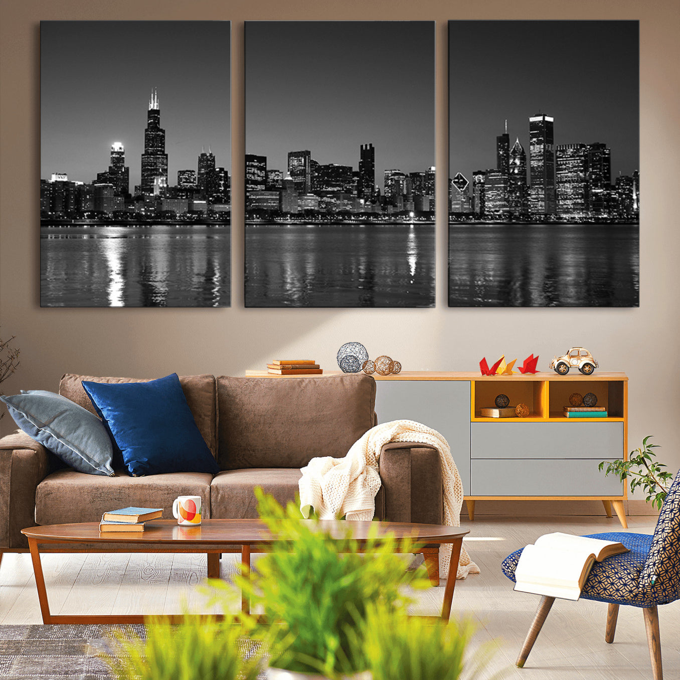 -Chicago Wall Art Canvas Print