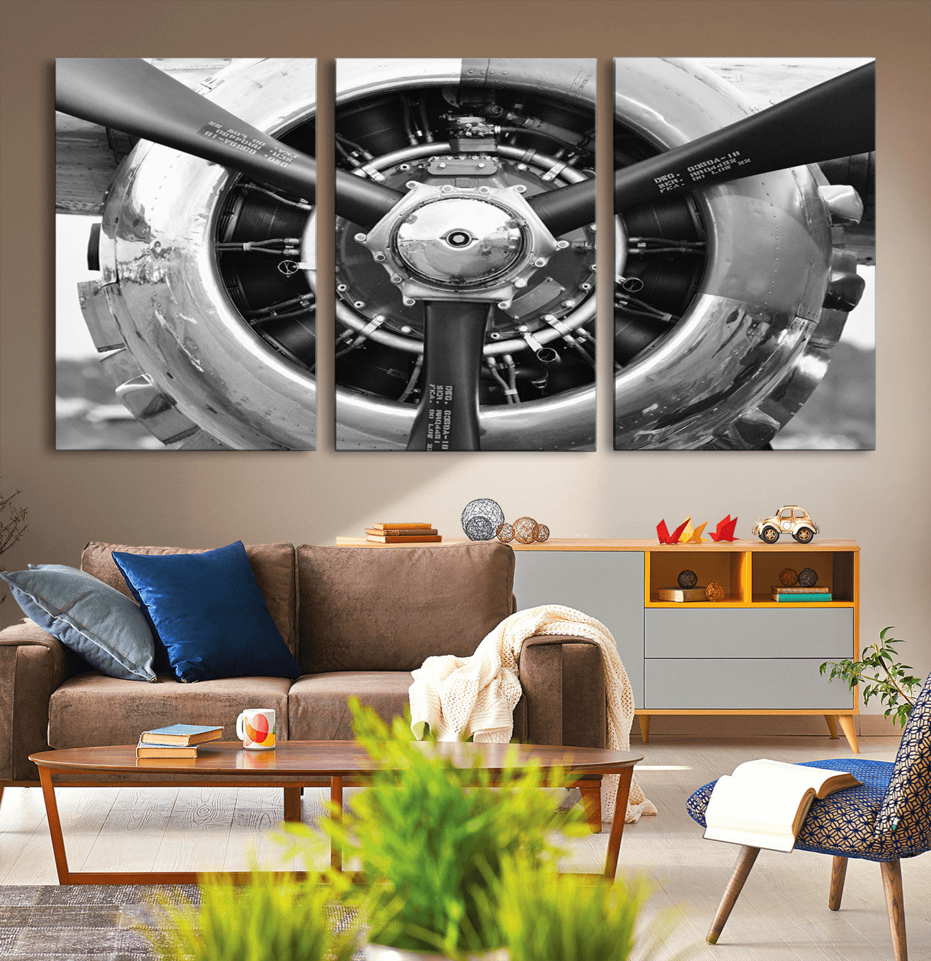 28132-MGV-CV-36X24-Vintage Airplane Wall Art Canvas Print