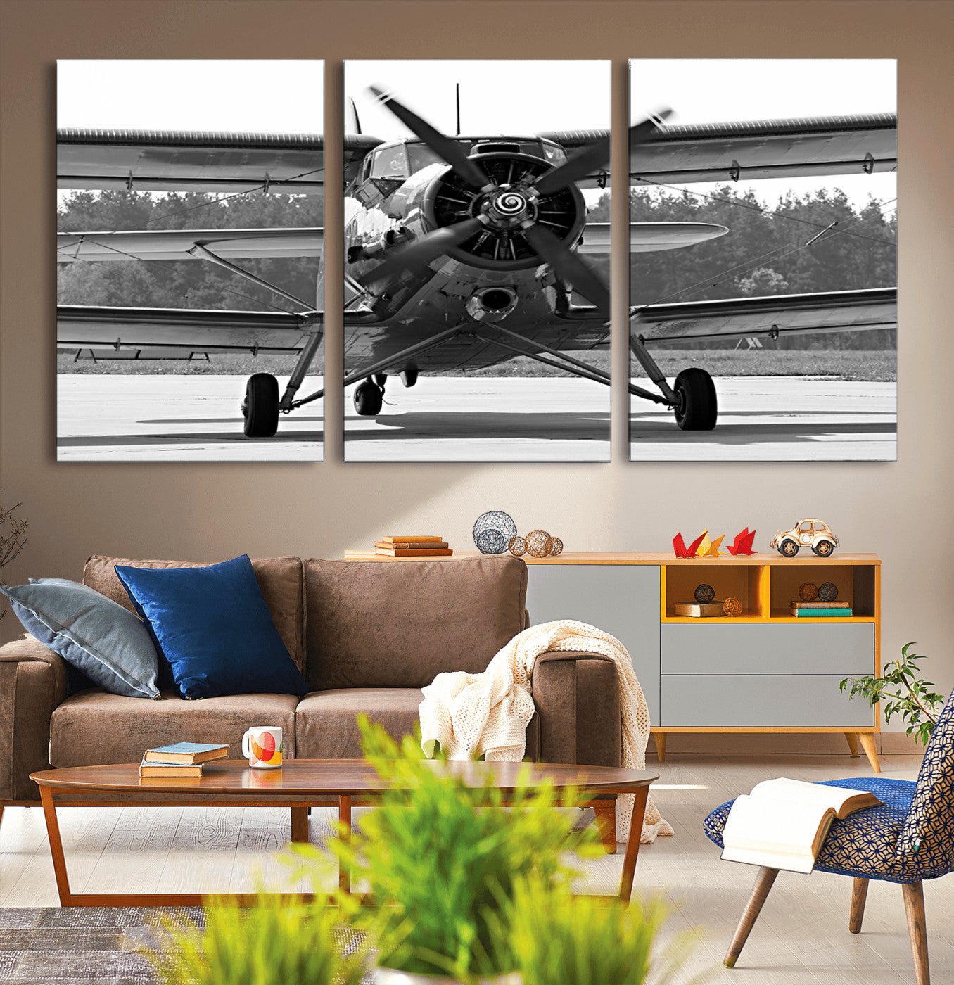 74816-MGV-CV-36X24-Wall Art Old War Plane Canvas Print