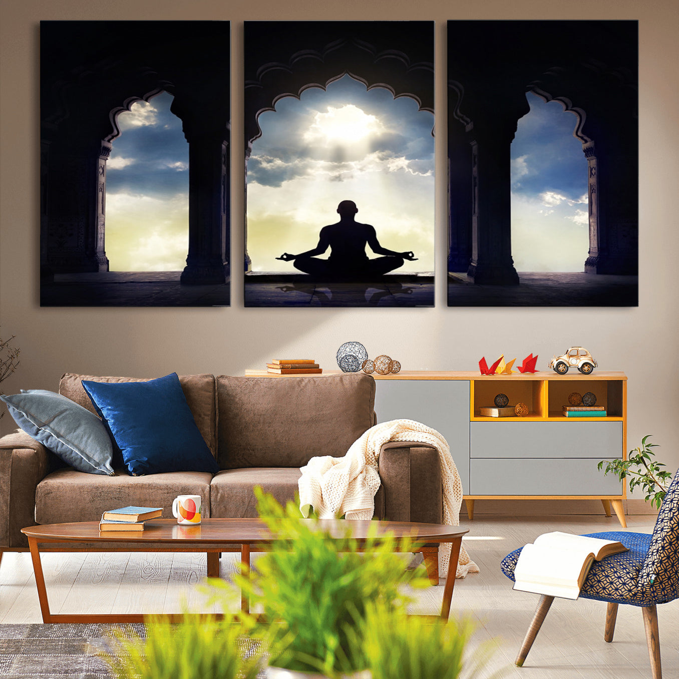 -Women and Yoga Wall Art Canvas Print