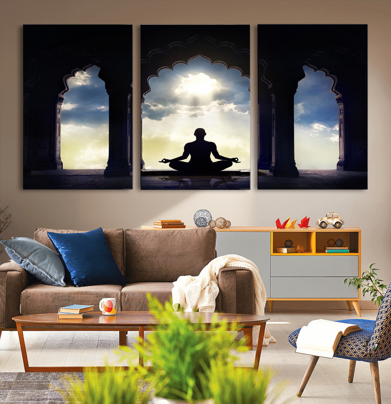 -Women and Yoga Wall Art Canvas Print
