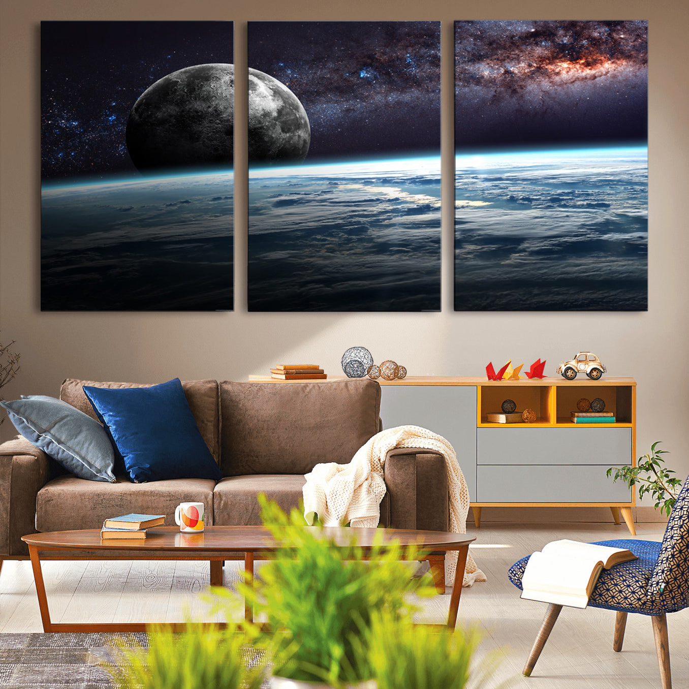 -Space and Planet Canvas Print