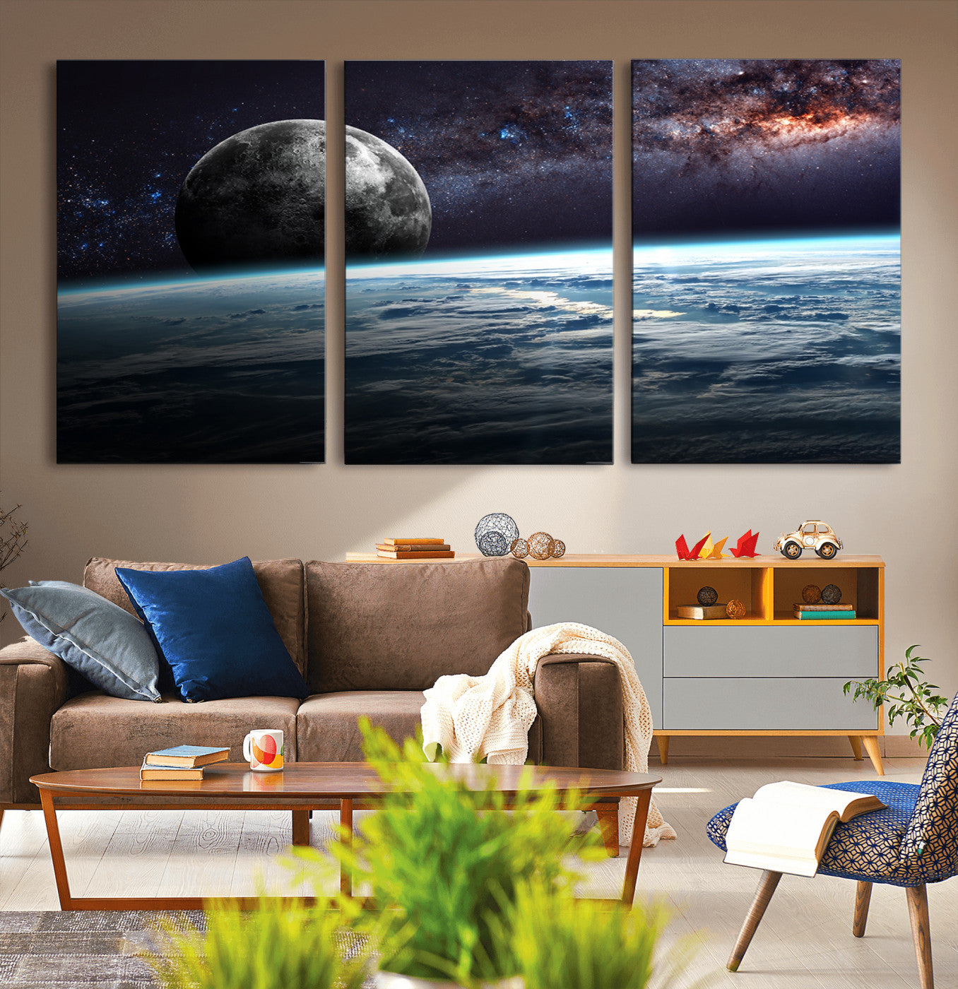 -Space and Planet Canvas Print