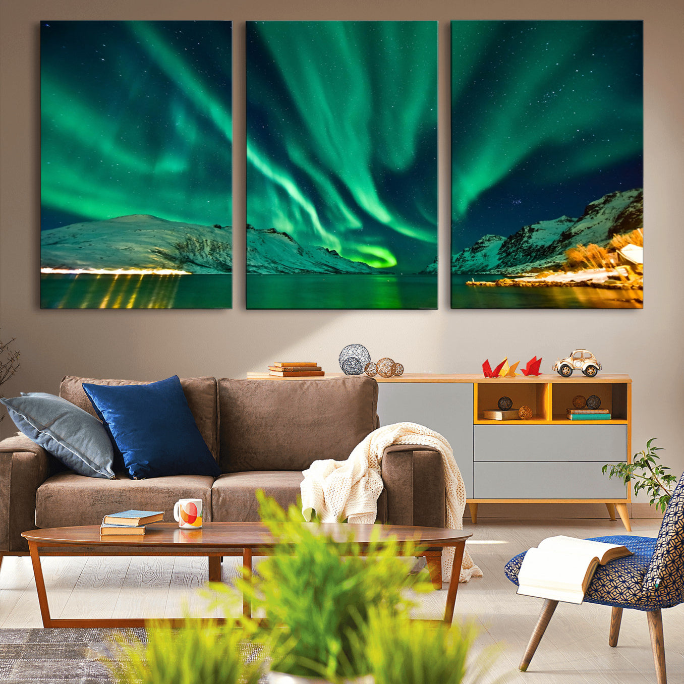 -Northern Lights Wall Art Canvas Print