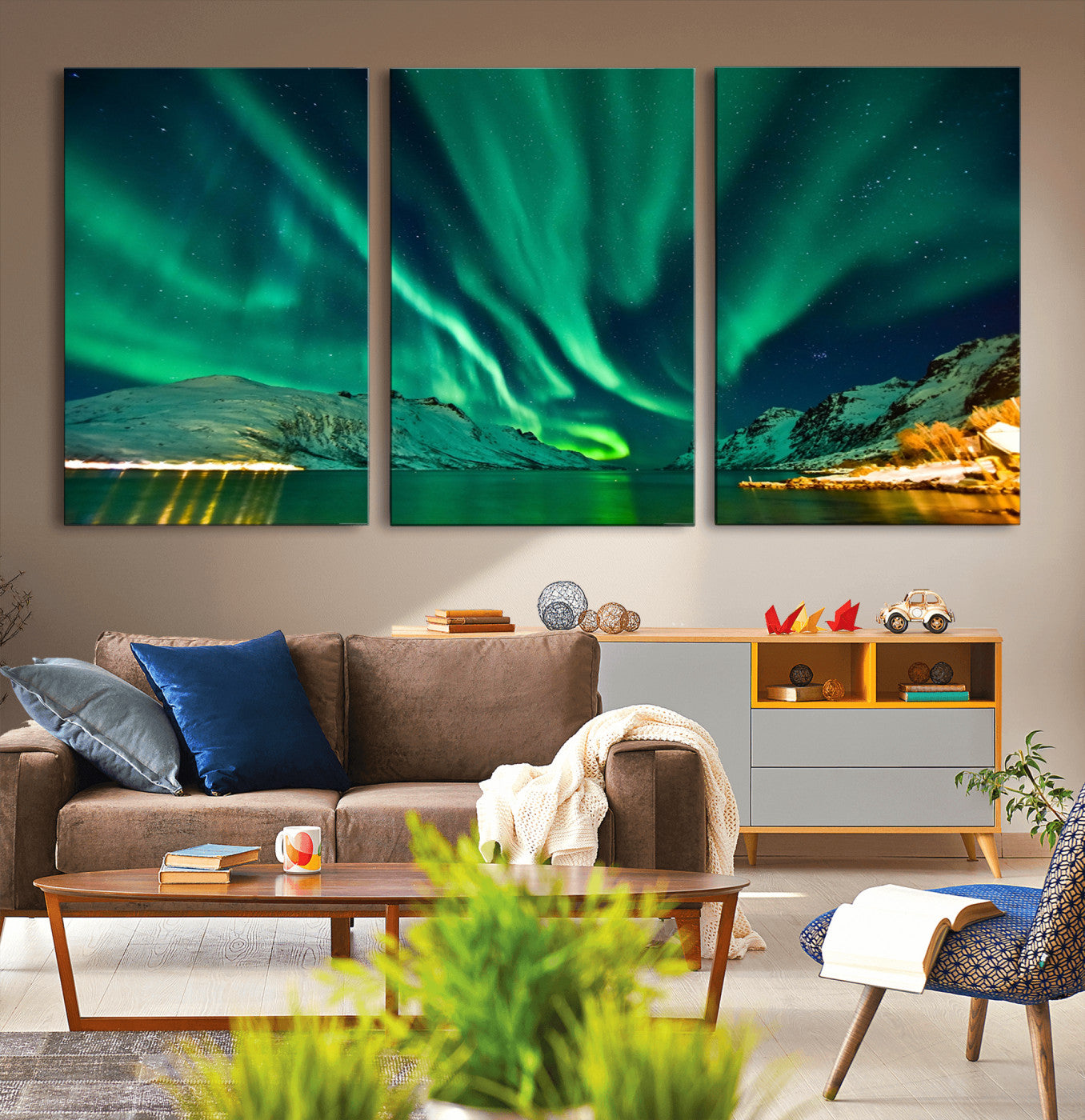 -Northern Lights Wall Art Canvas Print