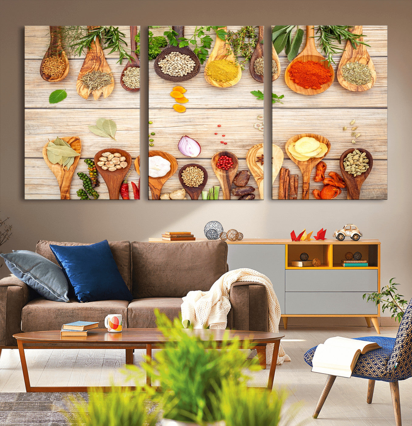 -Kitchen Spice on the Table Wall Art, Kitchen Spice Wall Art Canvas Print
