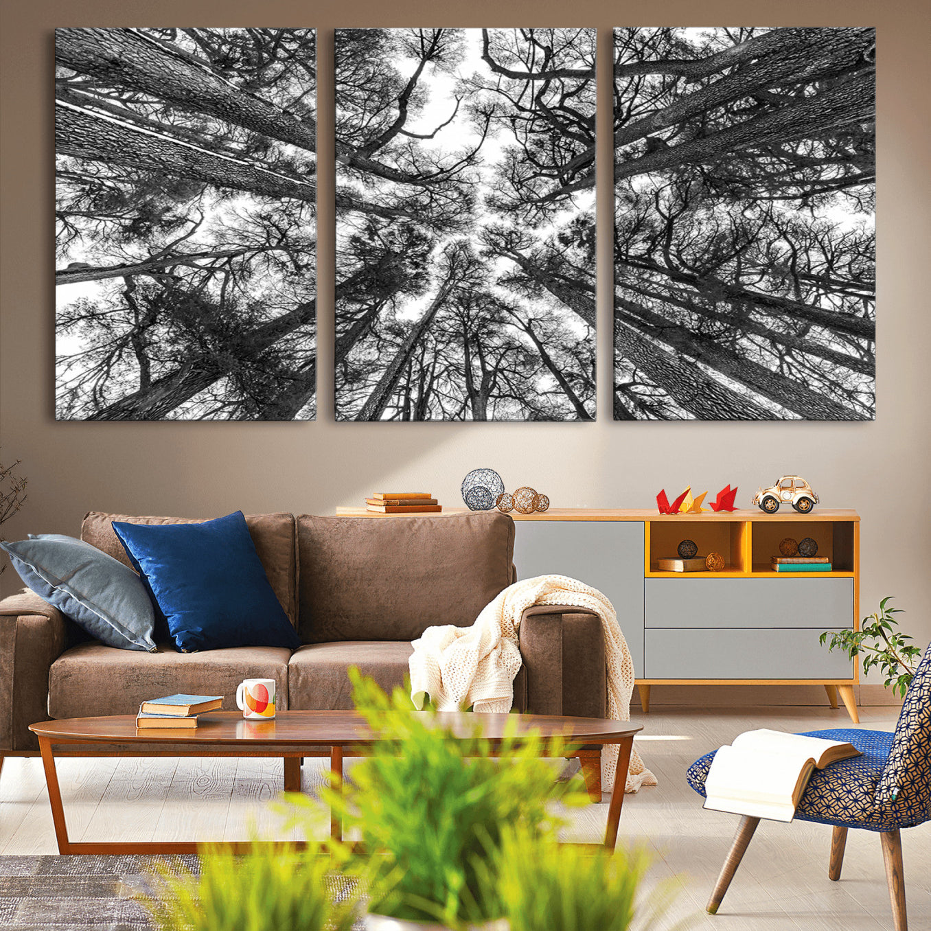 -Trees Contemporary Art Canvas Print