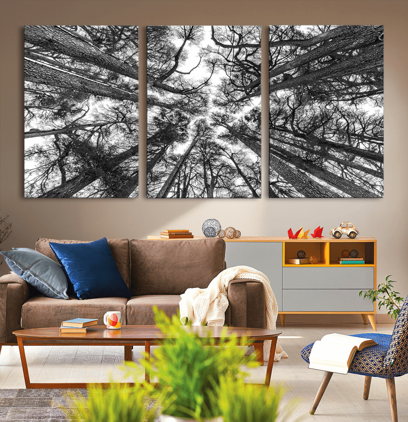 -Trees Contemporary Art Canvas Print