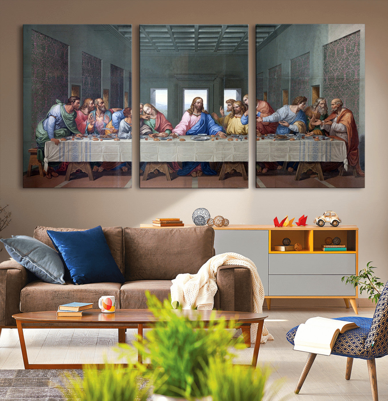30401-MGV-CV-36X24-The Last Supper Multi Panel Canvas Wall Art