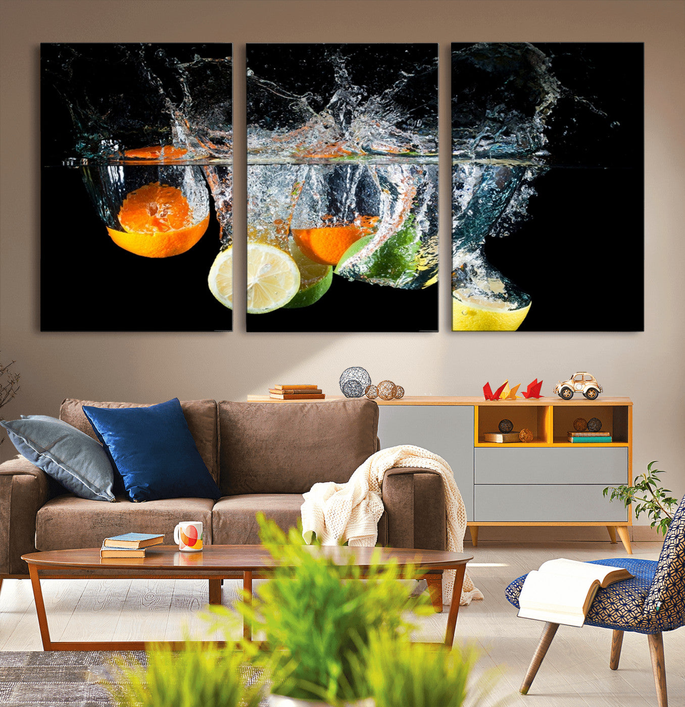 -Kitchen Wall Art, Kitchen Fruits Art Canvas Print