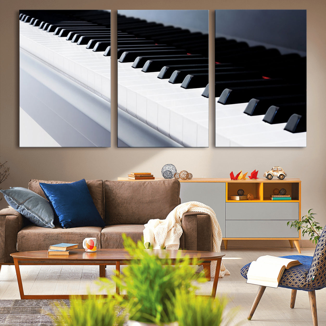 -Piano Artwork Canvas Wall Art Print