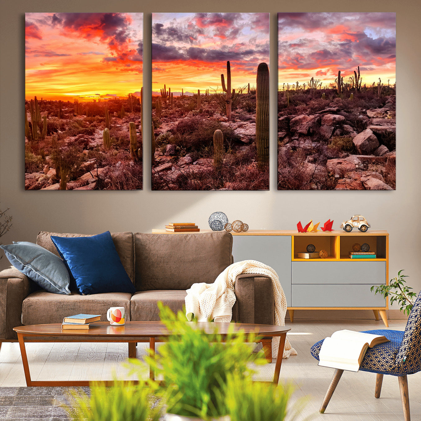 -Arizona Desert Print, Western Cowboy Wall Art Print