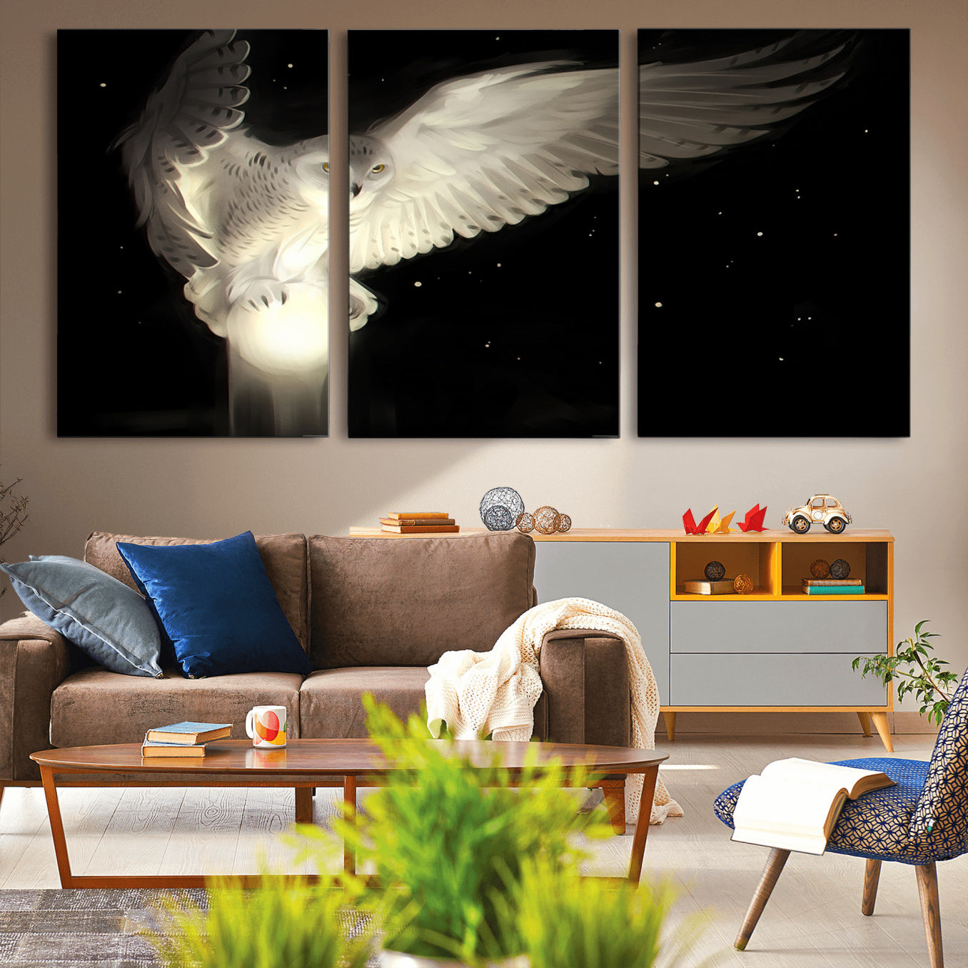 -Night Owl Art - Illuminating the Darkness – Unique Animal-Inspired Wall Art for Modern Decor |