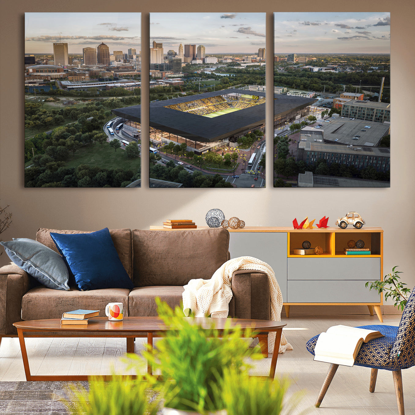 90971-MGV-CV-36X24-Columbus Crew Soccer Team Print - Columbus Crew Stadium Wall Art, Columbus Crew Soccer Wall Art