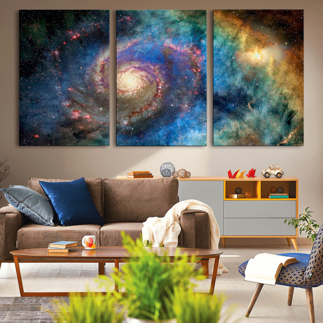-Spiral Galaxy Wall Art Canvas Print
