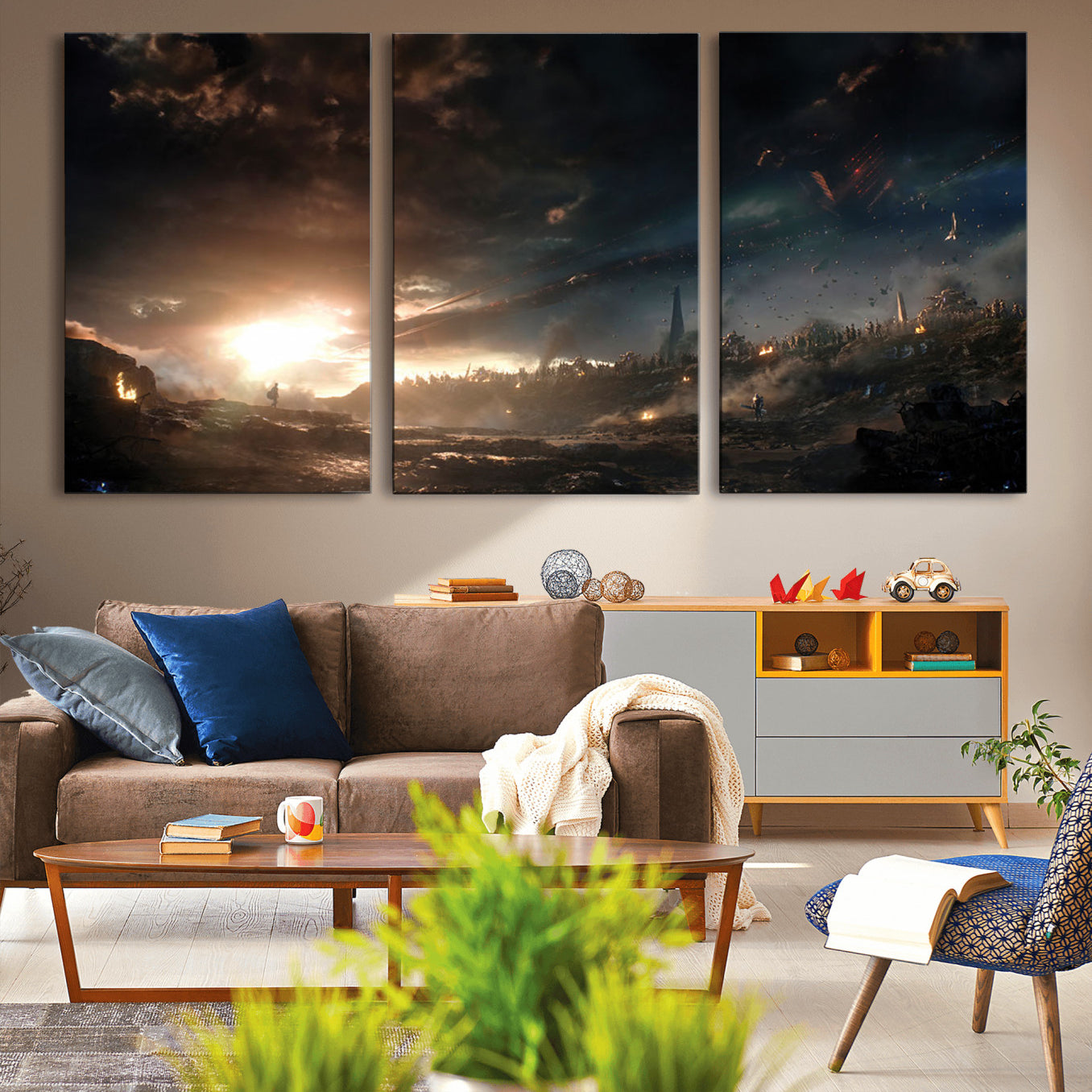 -Avengers Planet Wall Art Canvas Print