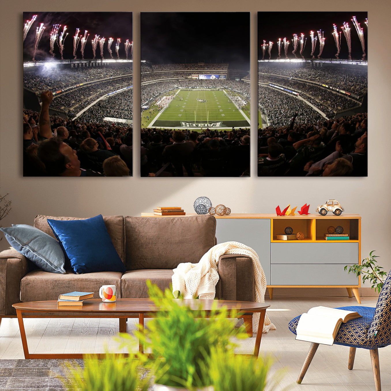-Eagles Field Stadium Wall Art - Philadelphia Eagles Football Team Print - Philadelphia Lincoln