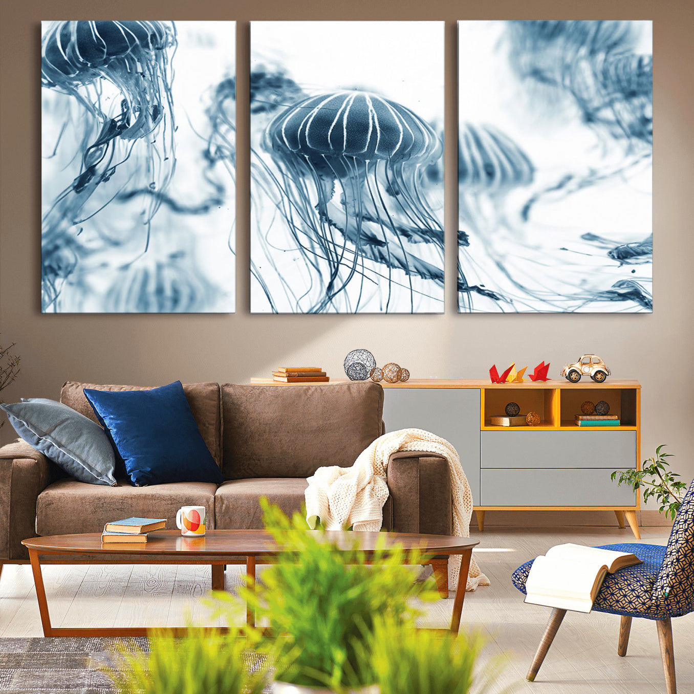 -Abstract Jellyfish Canvas Print Wall Art