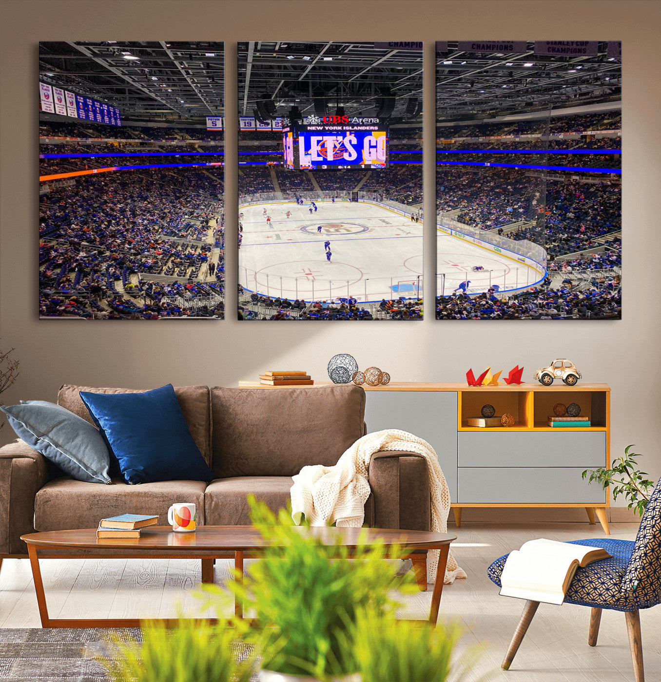 78692-MGV-CV-36X24-UBS Arena Elmont New York Islanders Ice Hockey Wall Art, UBS Arena Elmont Wall Art Canvas Print