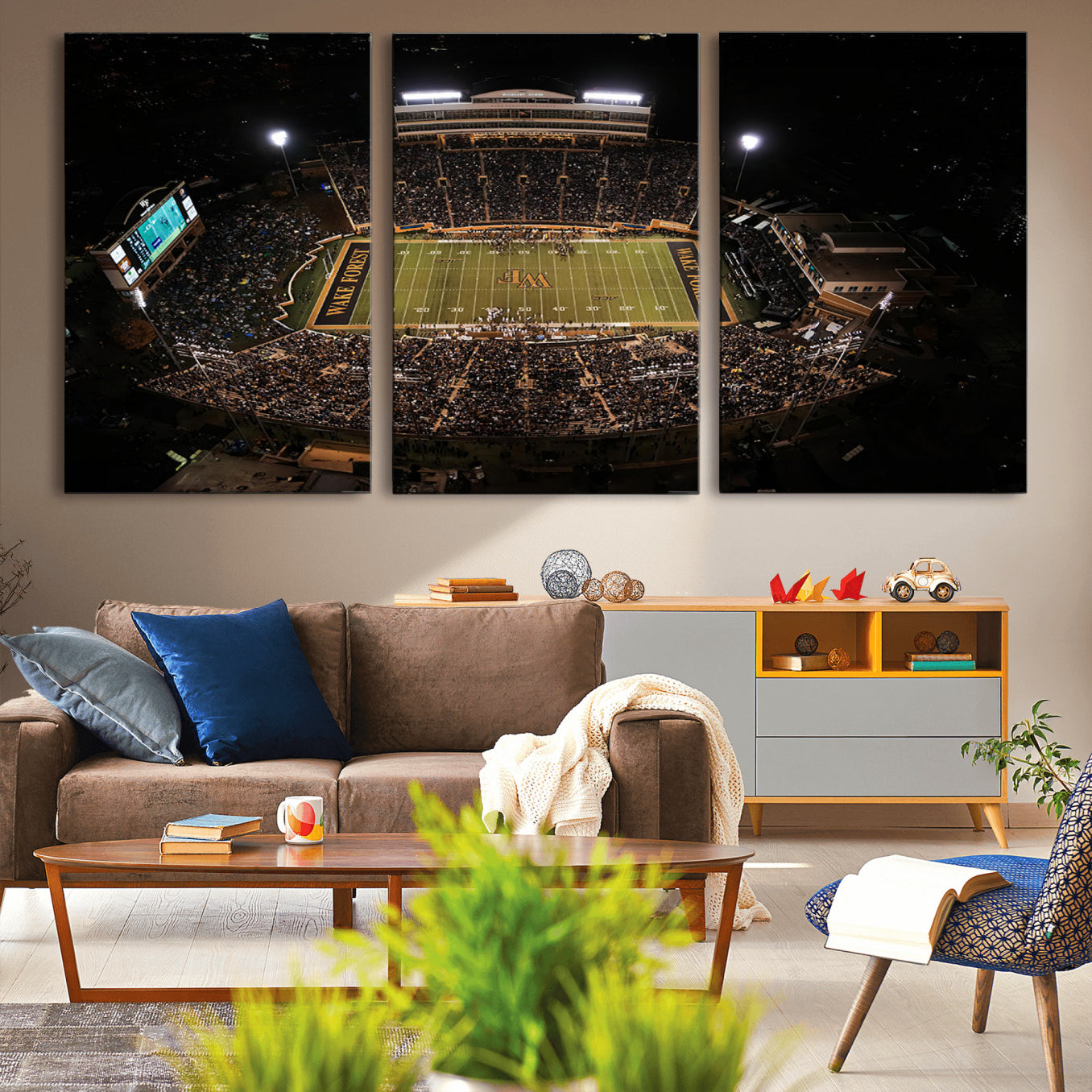 -Wake Forest University Demon Deacons Canvas Printi, Football Team Print - Winston-Salem Allegacy