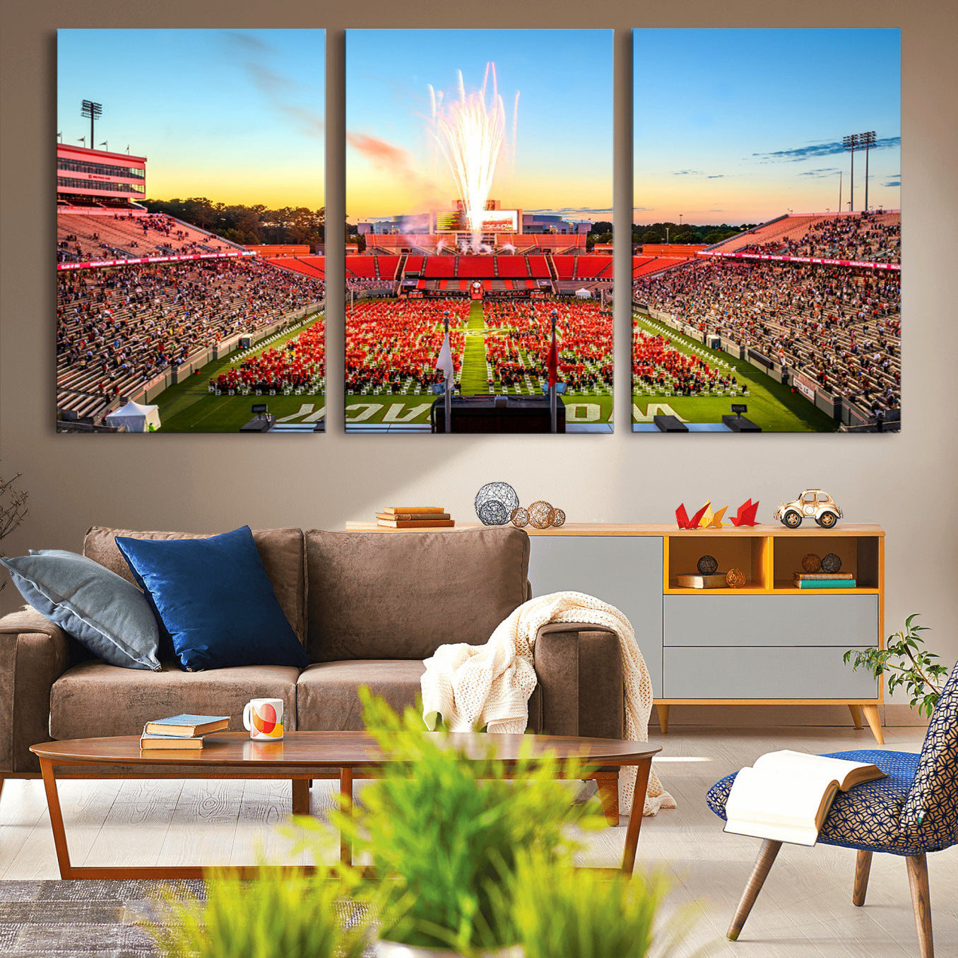-North Carolina State University Canvas Print, North Carolina State University Wolfpack Football Team