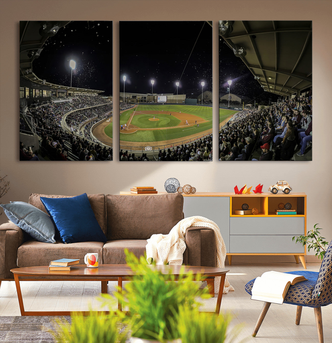 -Olsen Field at Blue Bell Park - Texas A&M Aggies Baseball Stadium Wall Art Canvas Print