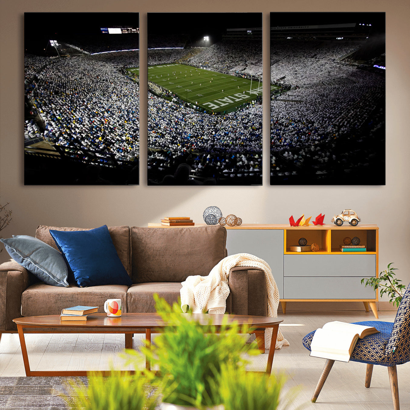 -Penn State Football Stadium Wall Art - Beaver Stadium Canvas Print