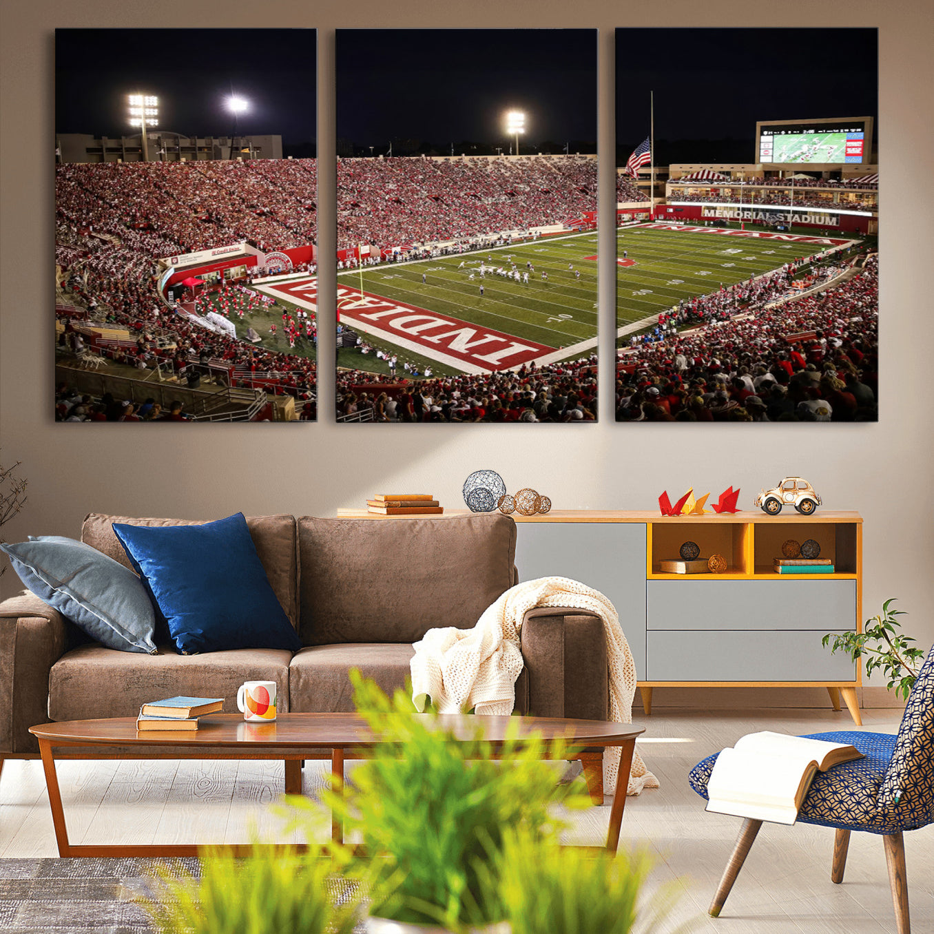 82748-MGV-CV-36X24-Indiana University Hoosiers Football Team Print Canvas