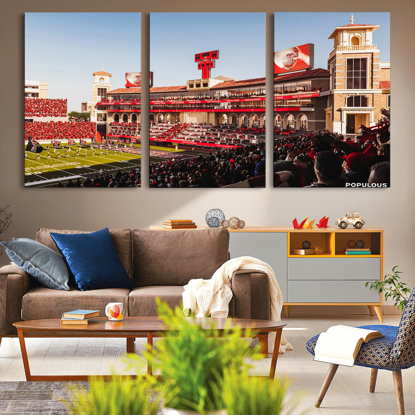 -Jones AT&T Stadium Texas Tech Red Raiders Wall Art | Large Att Stadium Canvas Print | College