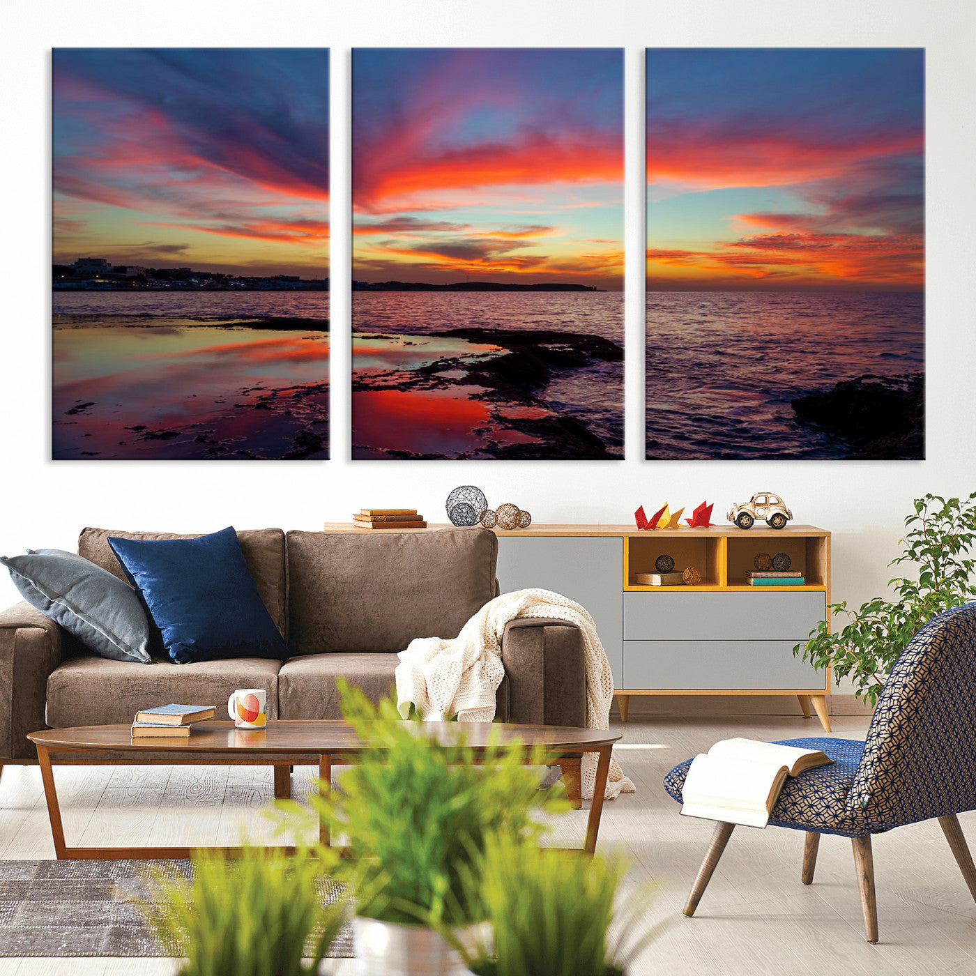-Glorious Sunset on The Beach Wall Art Canvas Print