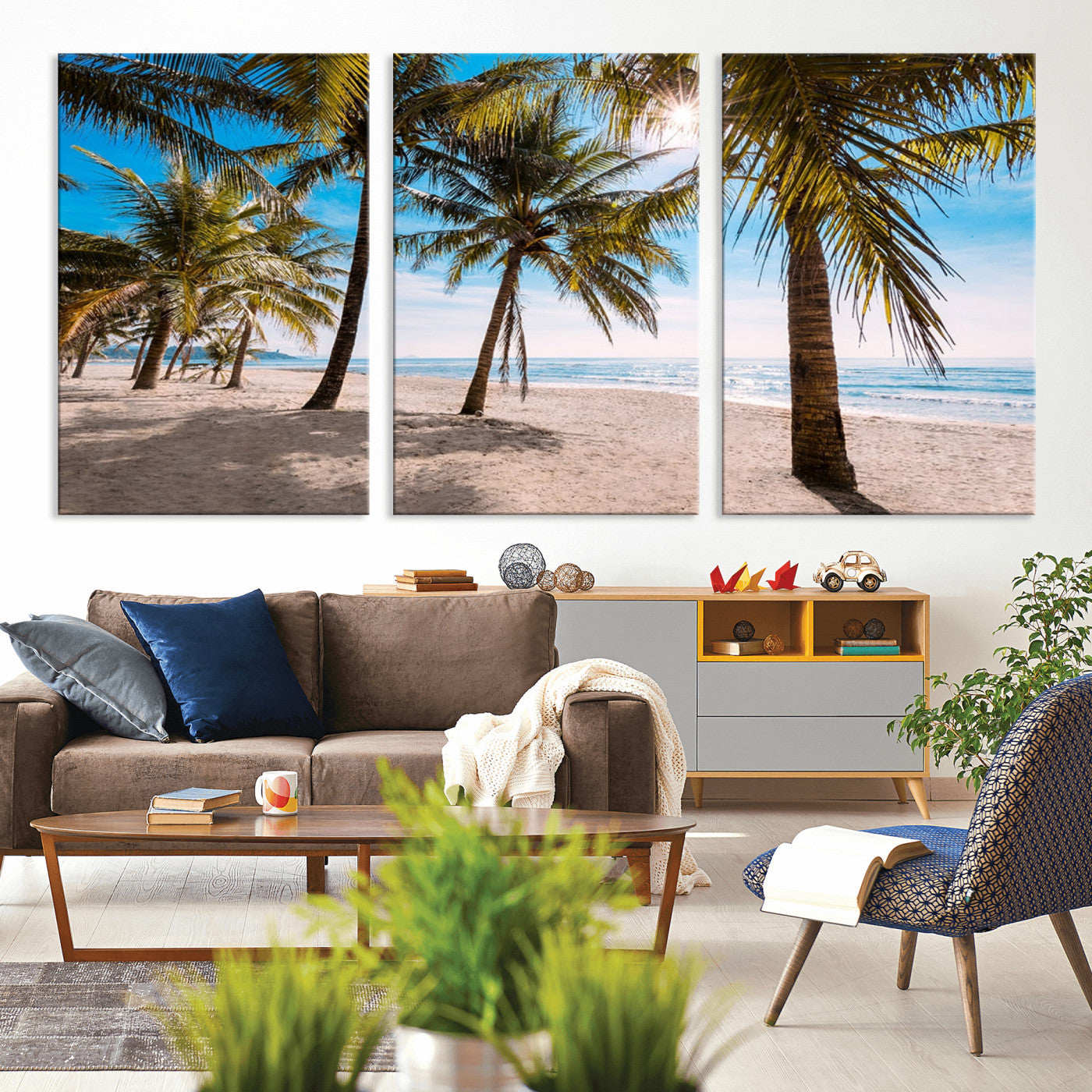 -Palm Beach Tropical Island Wall Art Canvas Print